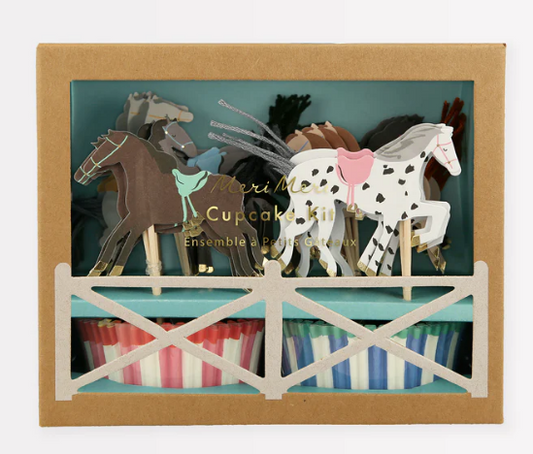 Kit de cupcake  de caballo (x 24 adornos)