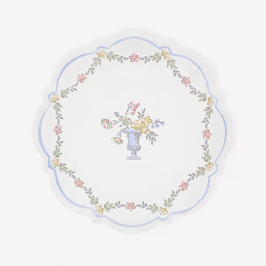 Plato pequeño estilo floral chintz (x8)