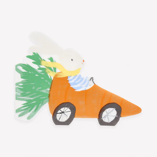 Servilletas de conejo en coche (x16)