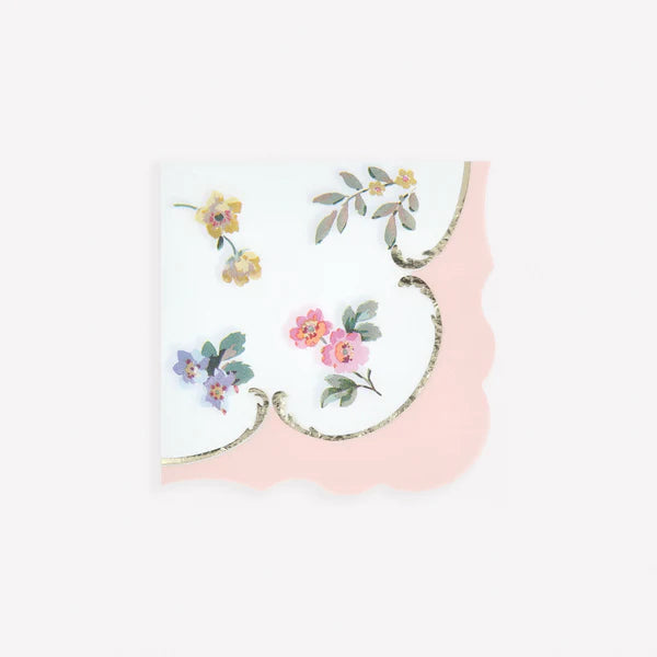 Servilleta pequeña de posy rococó (x16)