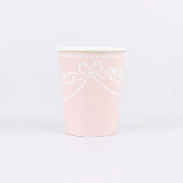 Vasos rococó rosa (x8)