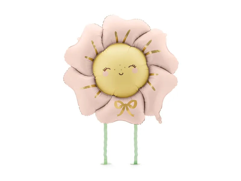 Flor globo de aluminio, 104x104 cm, rosa rubor