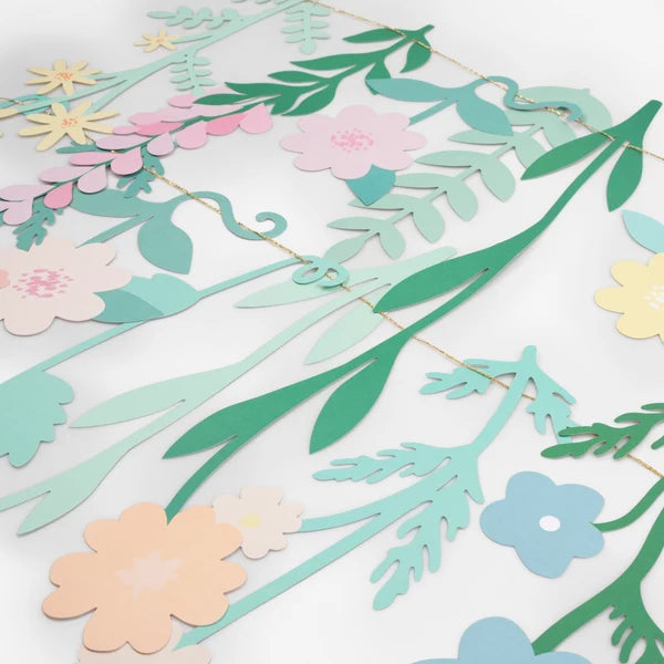 Fondo de papel floral - Guirnalda