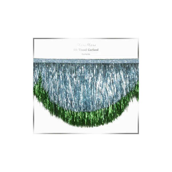Guirnalda con ondas y brillo azul y verde