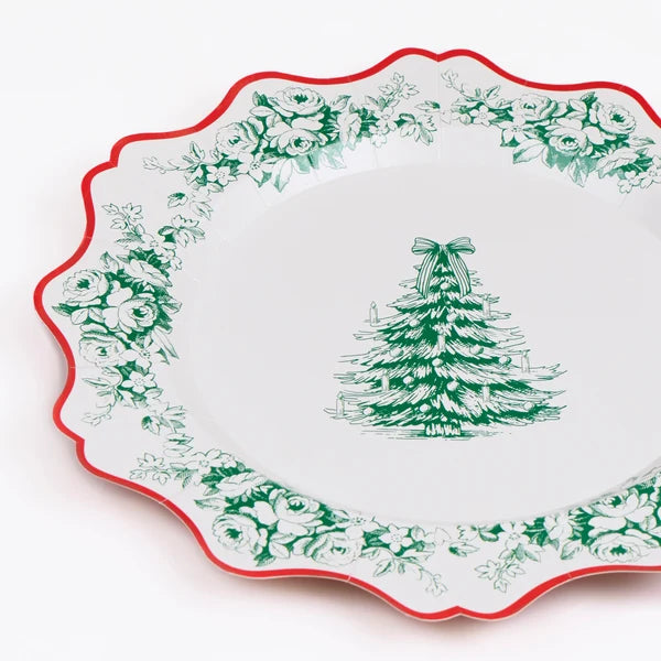Platos pequeños de navidad toile de jouy