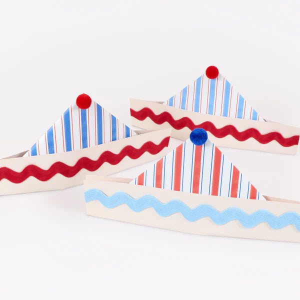 Sombreros marineros de papel (x8)