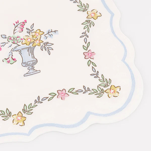 Servilleta grande floral con estilo chintz (x16)