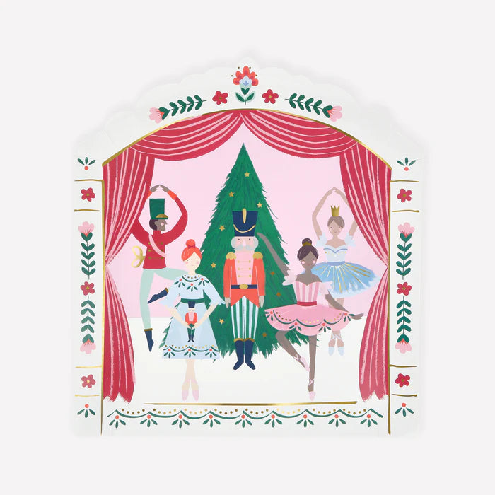 Plato escenario de ballet cascanueces (x8)