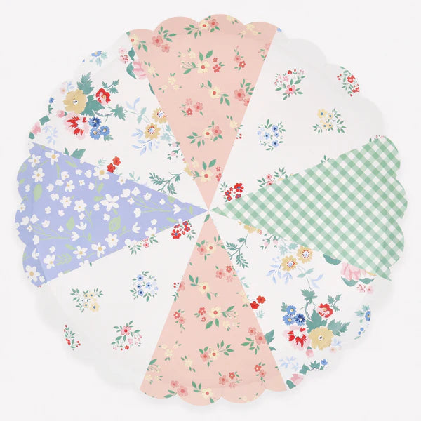 Platos de cena  patchwork - retazos (x8)