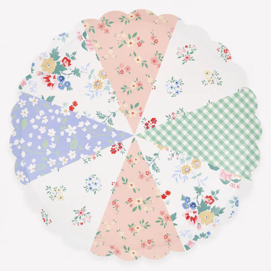 Platos de cena  patchwork - retazos (x8)