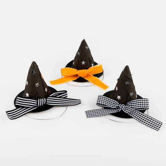 sombrero de bruja con sorpresa (x3)