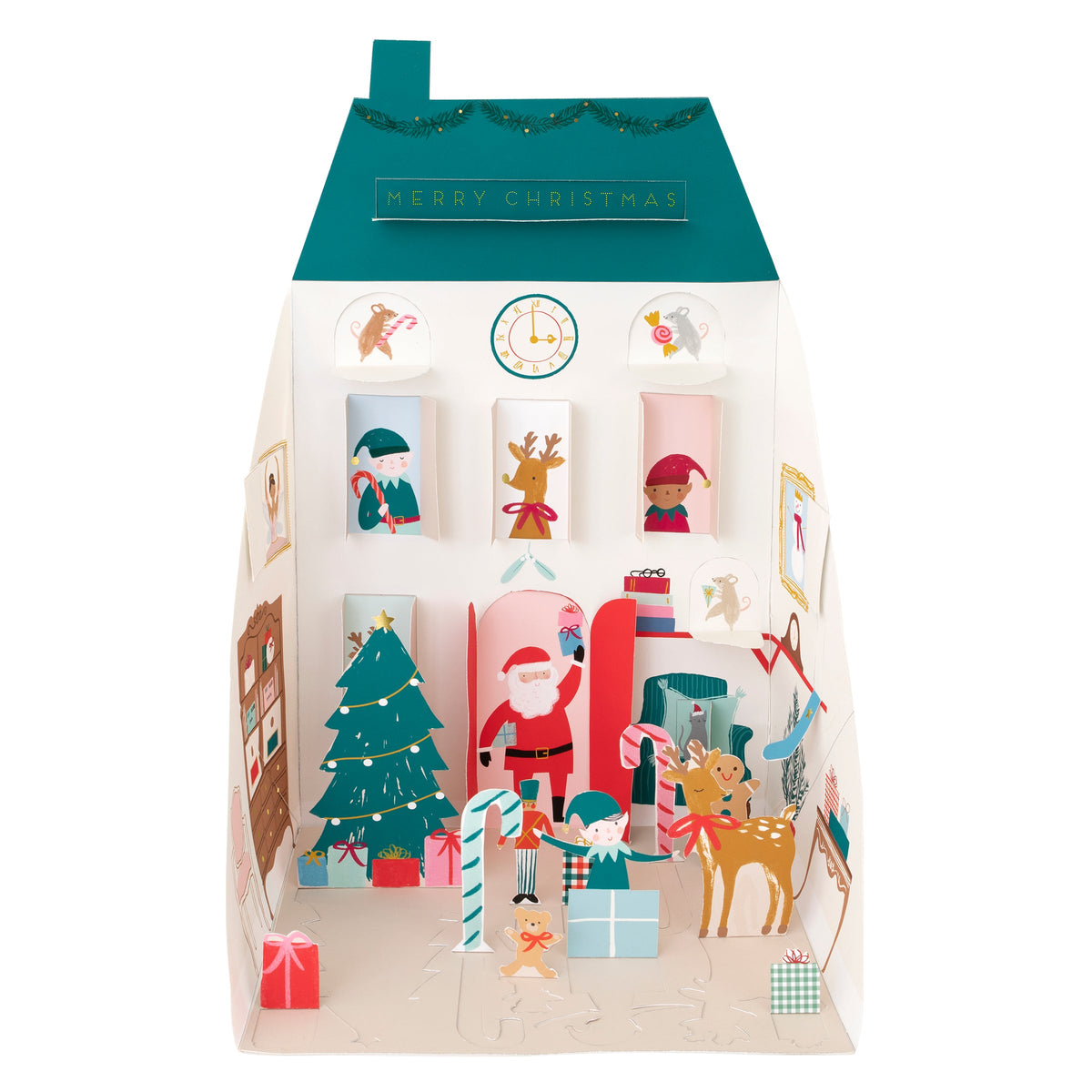 Calendario de Adviento Pop-Up de la Casa de Papá Noel.