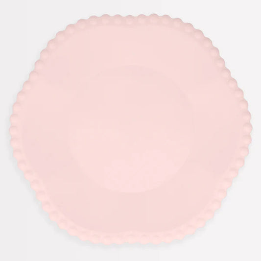 Platos grande compostables rosado (x8)