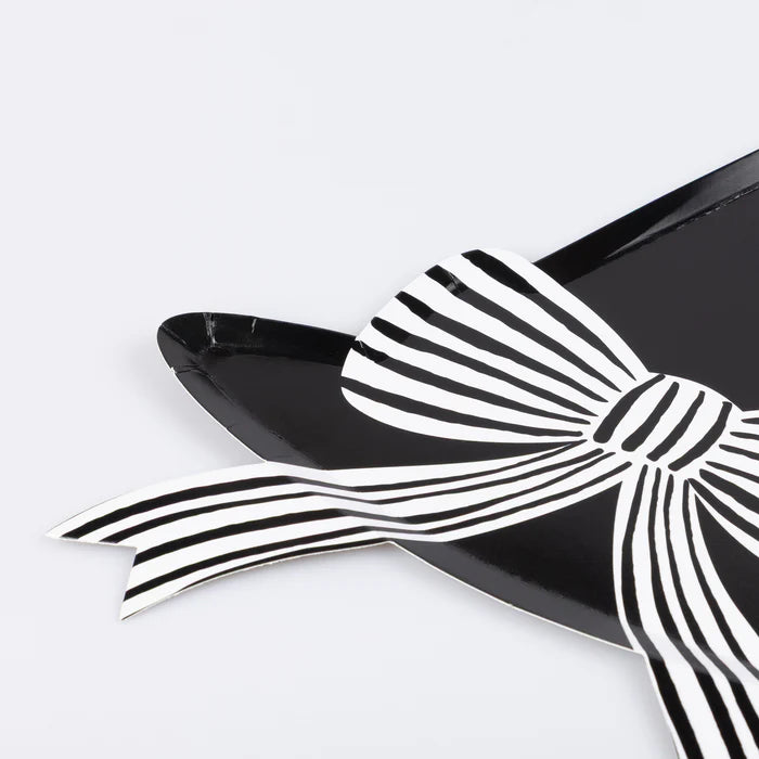 Platos sombrero de bruja negro (x8)