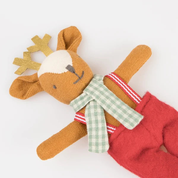 Muñeca mini reno y maleta