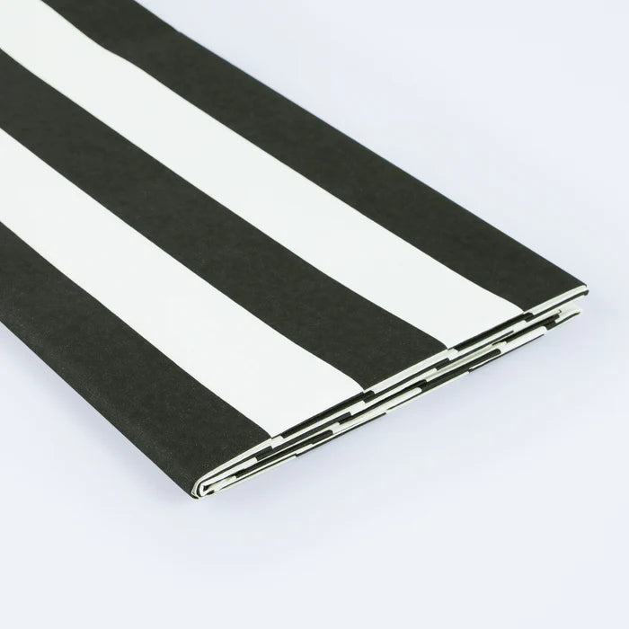 Mantel de rayas negro