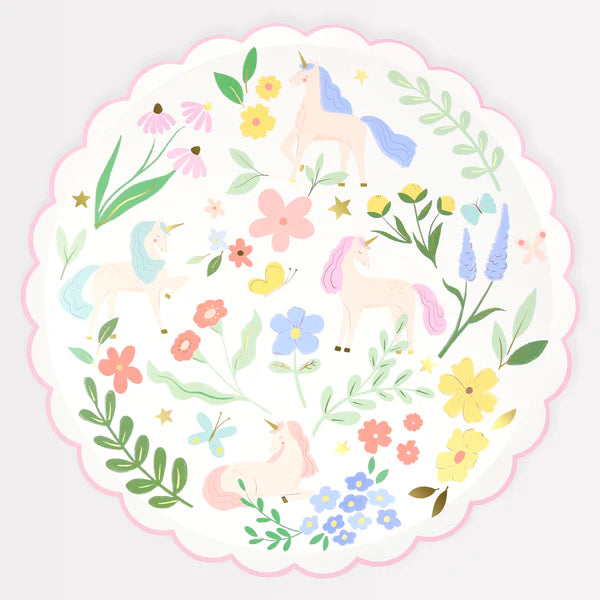 Plato grande de Unicornios (x8)