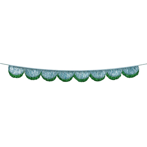Guirnalda con ondas y brillo azul y verde