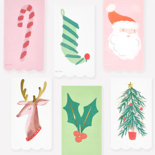 Toallas de navidad con iconos navideños (x16)