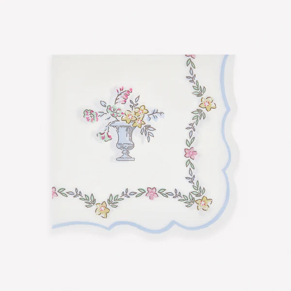 Servilleta grande floral con estilo chintz (x16)