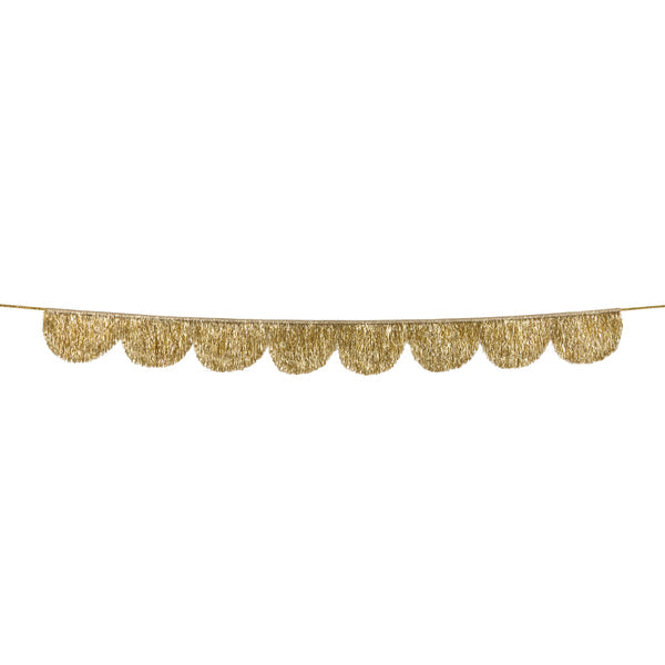 Guirnalda de ondas con brillo dorado
