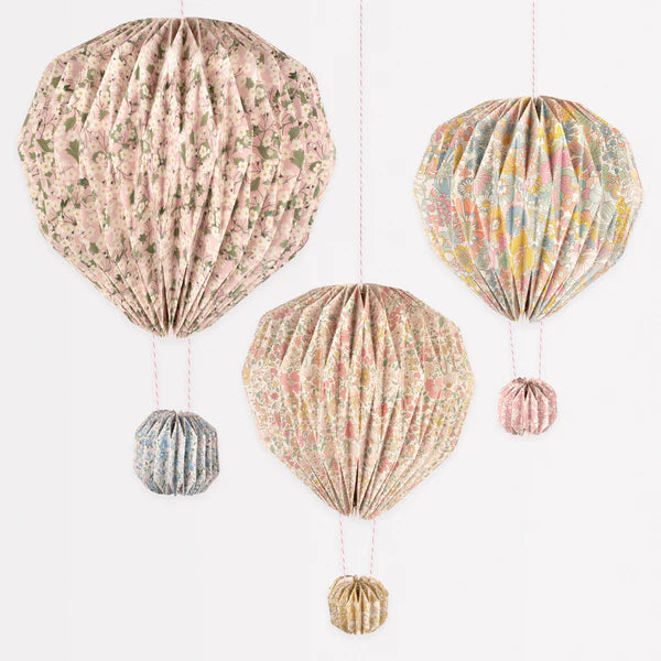 Decoración con globos de origami Liberty (x3)