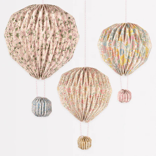 Decoración con globos de origami Liberty (x3)
