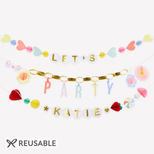 Set de guirnaldas para fiesta de charm party