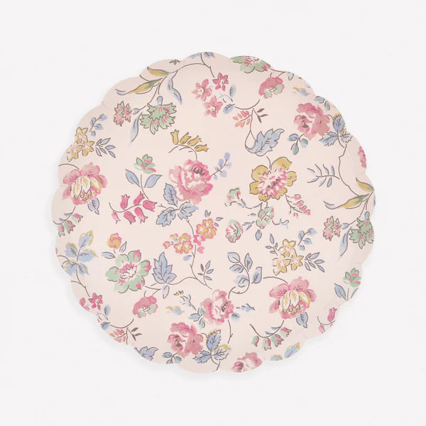 Platos pequeños chintz rosa (x8)