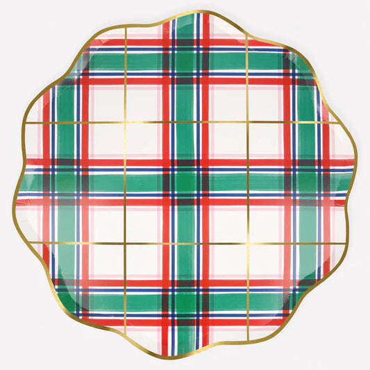 Platos pequeños a cuadros (x8)