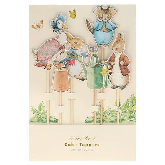 Toppers para torta conejo Peter Rabbit (x6)