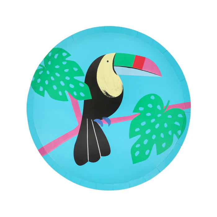 Platos pequeños fiesta en la jungla - selva (x8)