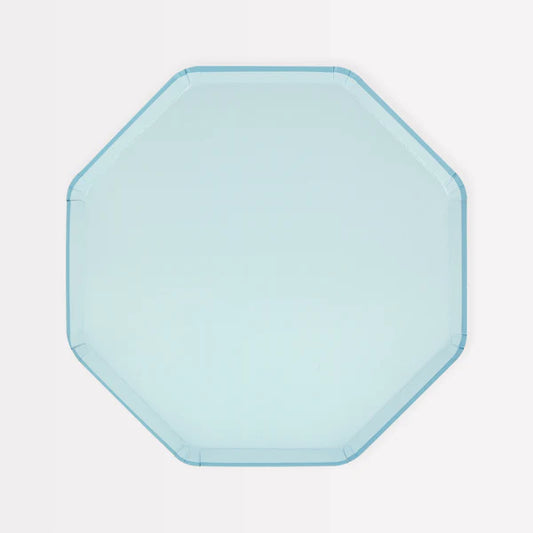 Platos pequeños azul cielo (x8)