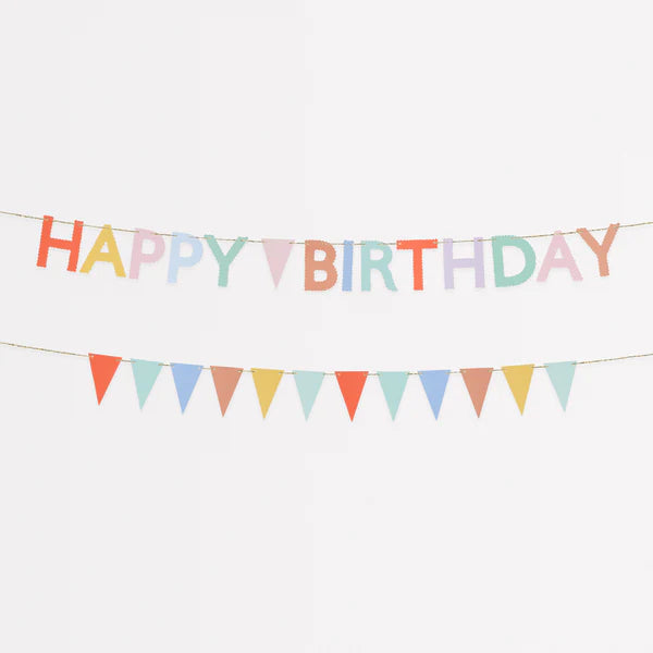 Set de mini guirnaldas de cumpleaños