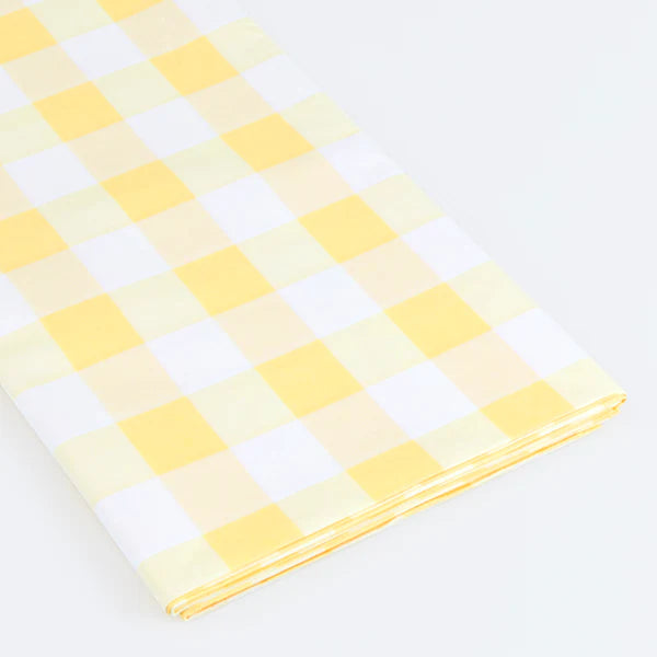 Mantel de cuadros vichy amarillo