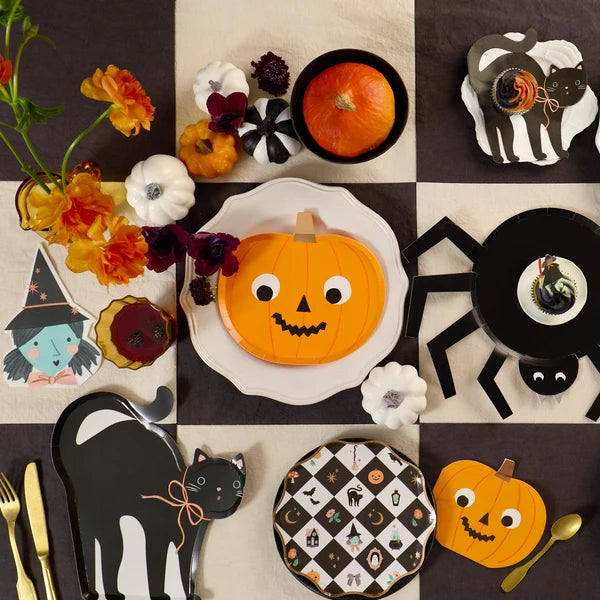 Platos de gatos de halloween (x8)