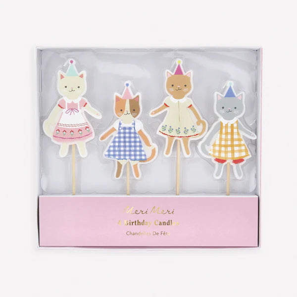 Velas del club de gatos (x4)