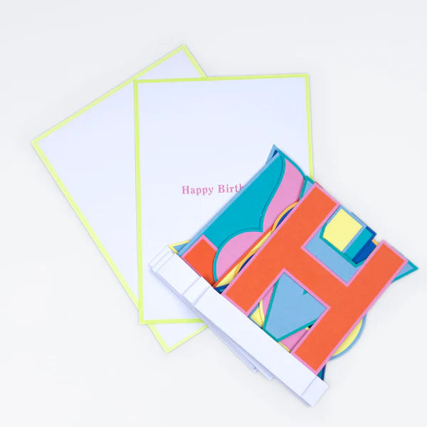 Tarjeta con banner de cumpleaños