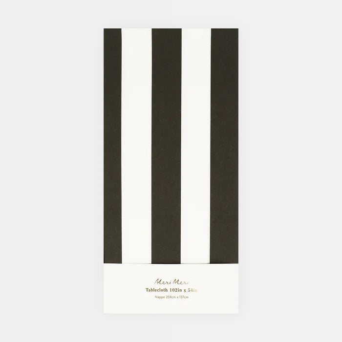 Mantel de rayas negro