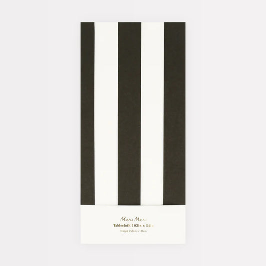Mantel de rayas negro