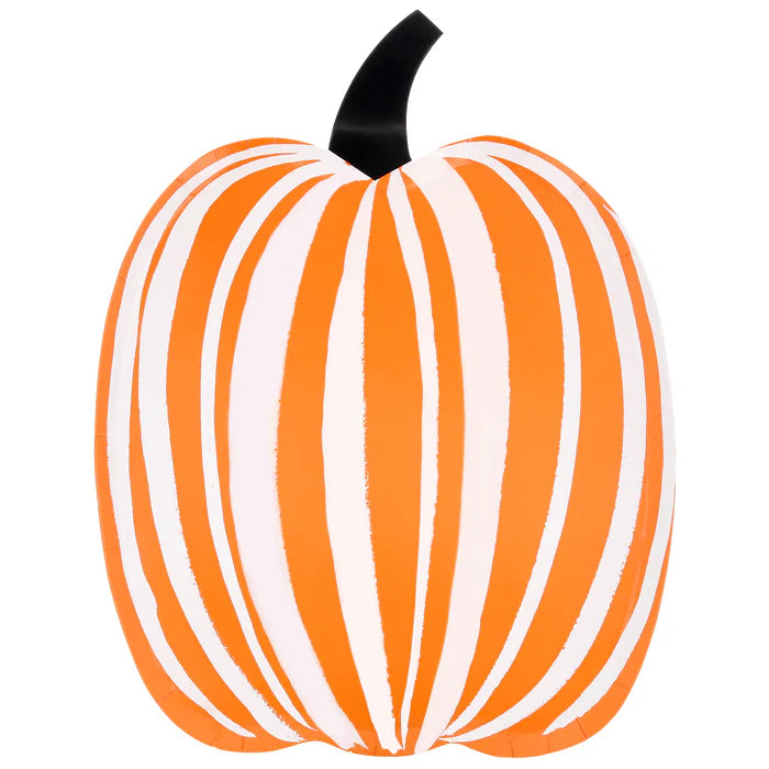 Platos de calabaza de rayas (x8)