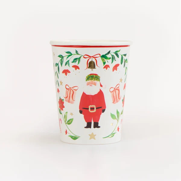 Vasos con diseño de navidad (x8)