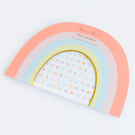 Pegatinas de uñas de unicornio arcoíris (x200)