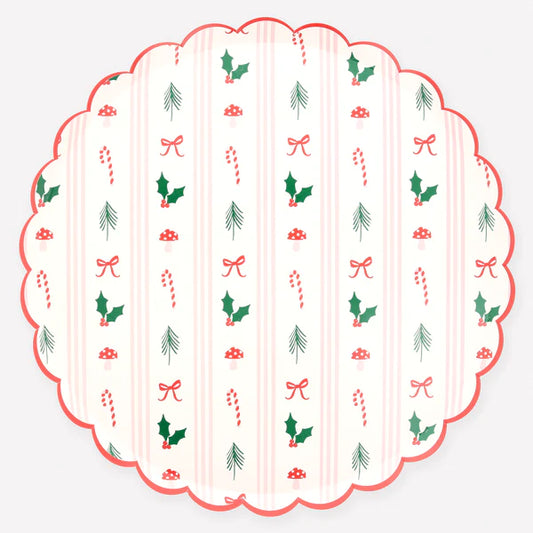 Platos pequeños con iconos (x8)