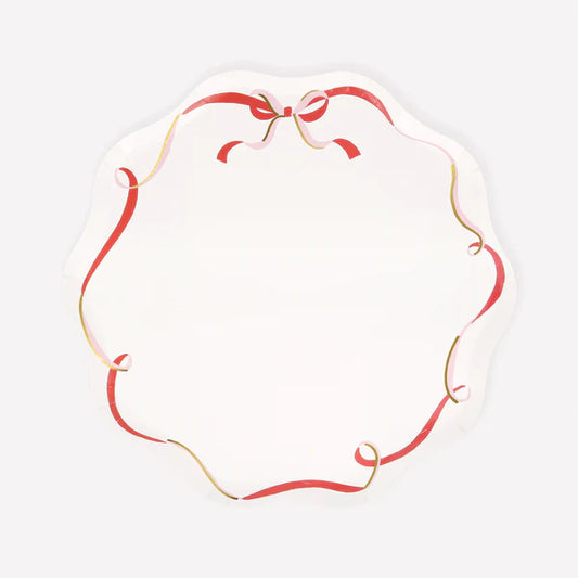 Platos pequeños lazos de navidad (x8)