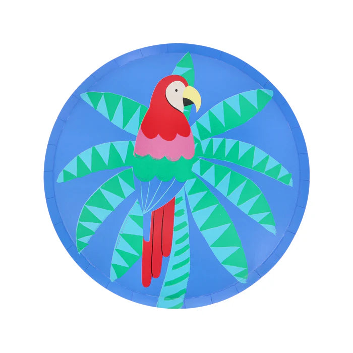 Platos pequeños fiesta en la jungla - selva (x8)