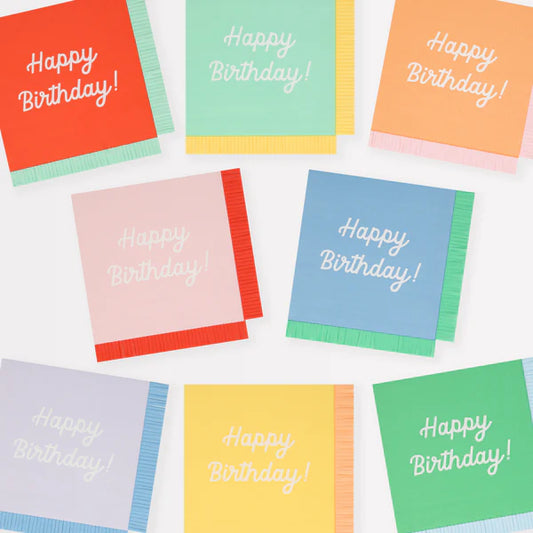 Servilletas grandes de cumpleaños (x16)