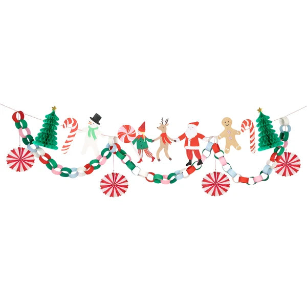 Juego de guirnalda de personajes navideños