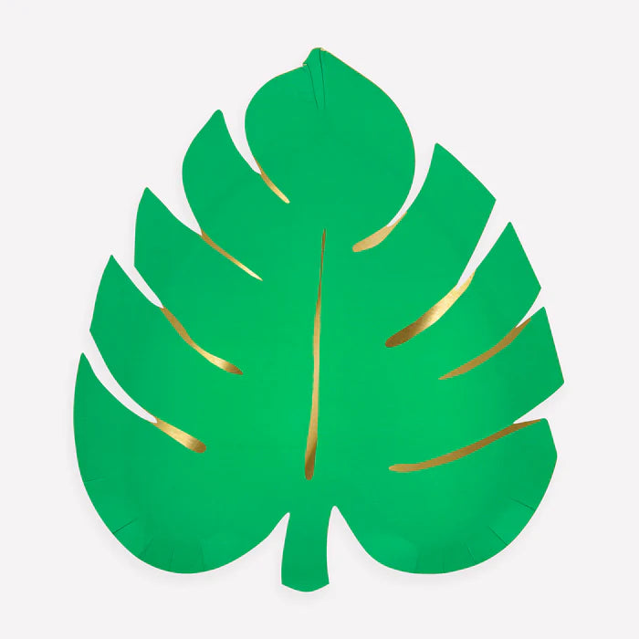 Platos de hoja tropical (x8)