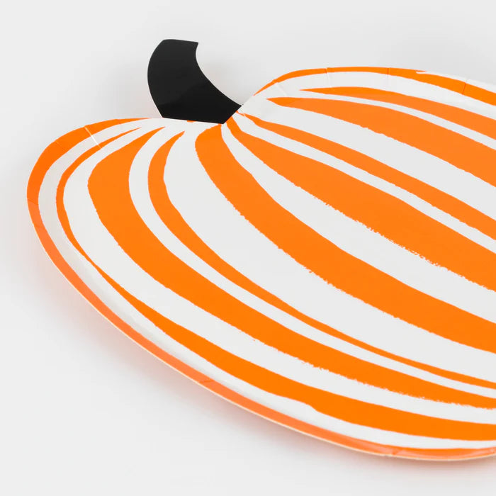 Platos de calabaza de rayas (x8)